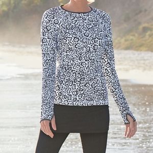 Solumbra Women's WaterShade® Rash Guard Top Sun Protection Long Sleeve Size S